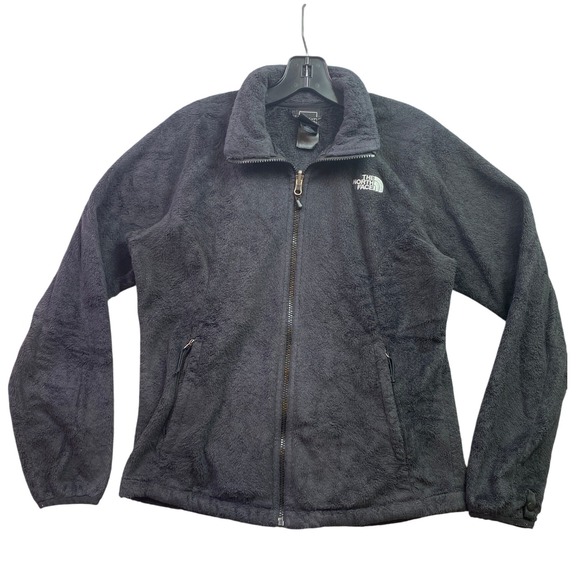 The North Face Jacket Womens Medium Fleece Black Full Zip Outdoors - Picture 1 of 10